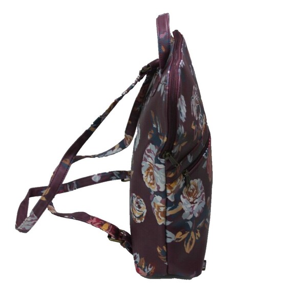 Matilda Jane Plum Perfect Vegan Leather Floral Trunk Backpack Purse Bag 13\